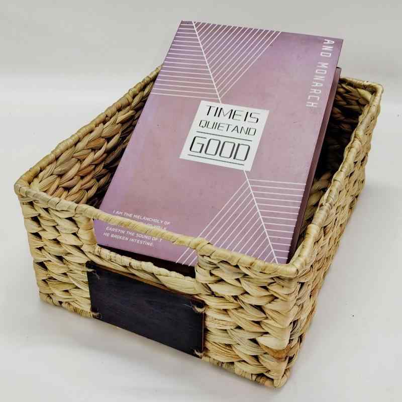 収納ケース レディース メンズ 卓上収納ボックス かご バスケット 折りたたみ式 ヒヤシンス編み 雑貨収納 CD リモコン 文房具 フルーツ バッグ 化粧品 本...