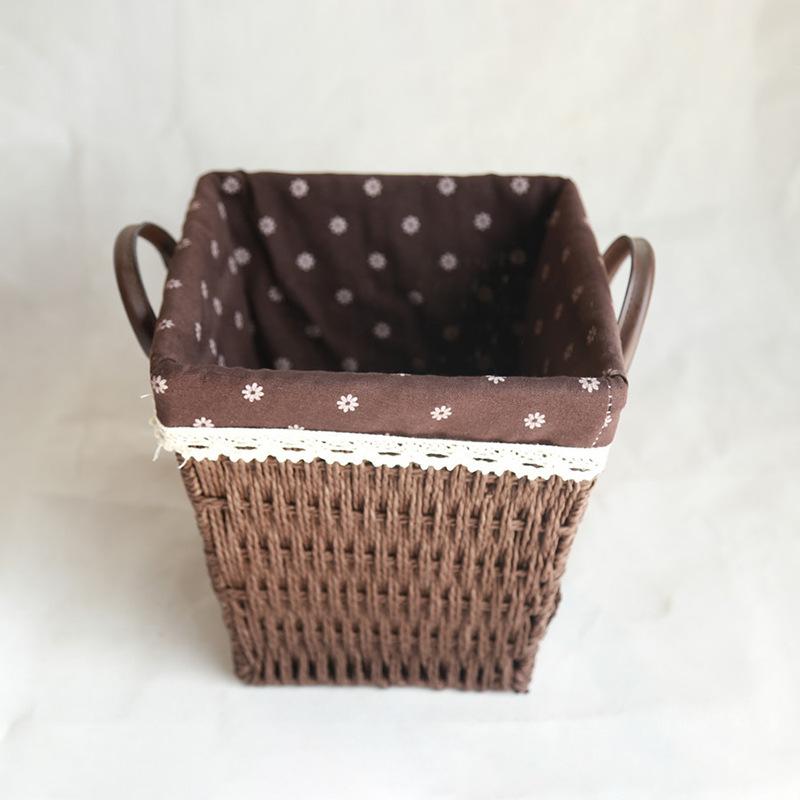 収納かご レディース メンズ 草編みランドリーバスケット 持ち手付き ランドリー収納 脱衣かご 雑貨 整理用バスケット(x100)