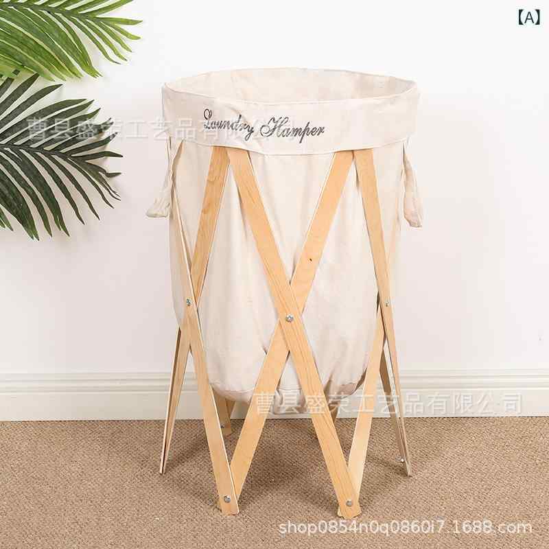 洗濯用品 木製折りたたみ式 ランドリーバスケット 大容量 木製 汚れた洗濯物入れ 実木収納ボックス シンプル ベージュ ブラウン ブラック ホワイト 英字柄 花柄