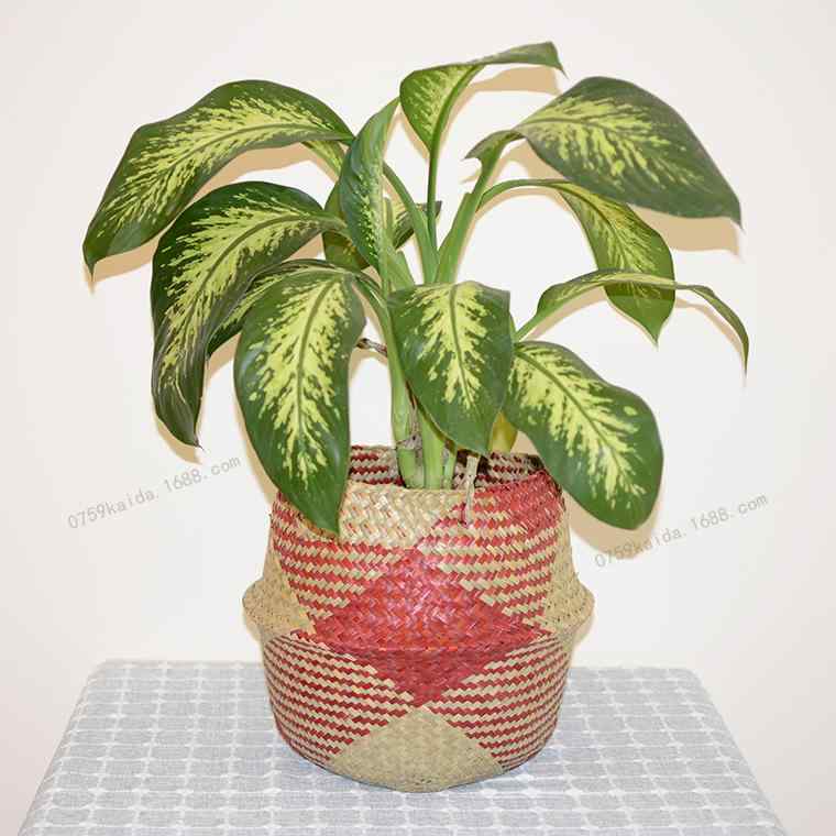 かご バスケット 北欧風 手作り 折りたたみ 鉢カバー ランドリー 収納 鉢植え プランター 持ち手付き 水草 雑貨(x20)