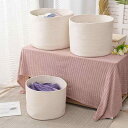 収納かご レディース メンズ 衣類収納 ランドリーバスケット 綿製 ニット 整理用 乳白 大容量 雑貨(x100)