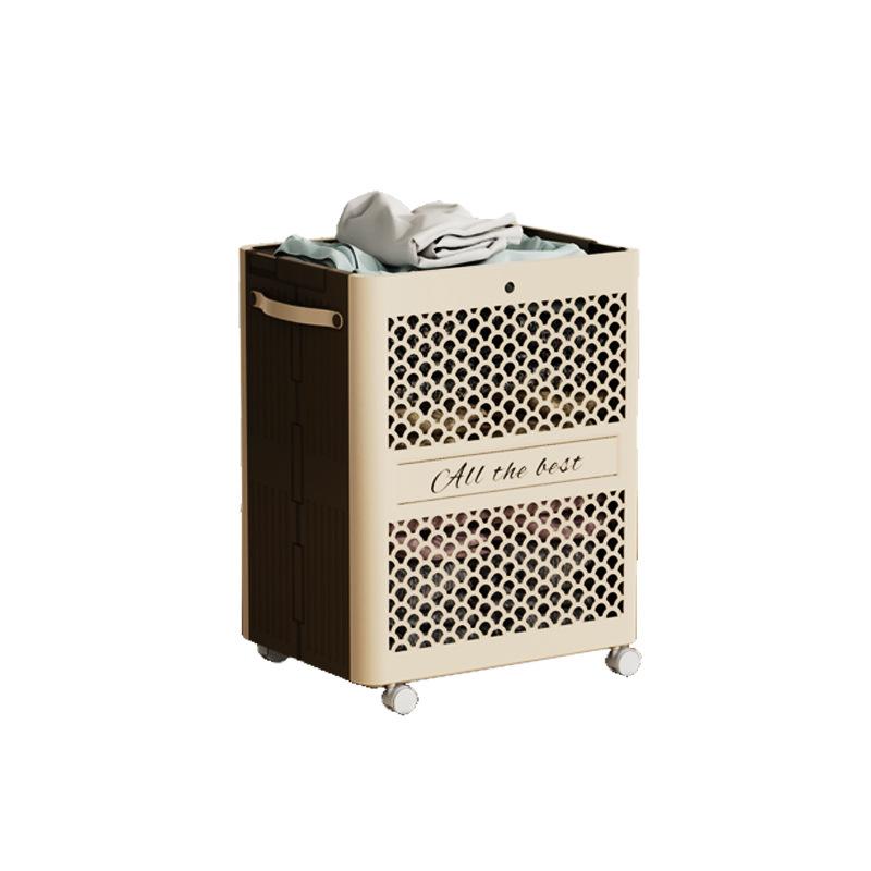 洗濯かご 大容量 折りたたみ式 ランドリーバスケット 車輪つき 衣類収納 洗面所 脱衣かご ランドリー収納(x2)