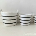 収納かご ランドリーバスケット 紙ひも編み込み 白黒 モノトーン 洗面用品 衣類 タオル 小物入れ(x100)