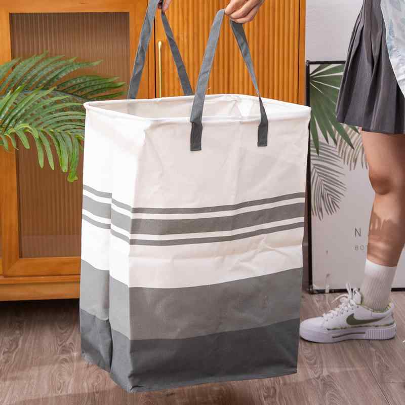 ランドリーバスケット 大容量 折りたたみ 衣服 タオル おもちゃ 収納 綿麻 ランドリーボックス 洗濯かご