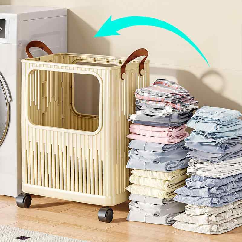収納かご レディース メンズ ランドリーバスケット キャスター付き 折りたたみ式 洗濯かご ランドリーボックス 脱衣かご 大容量 メッシュ 軽量 スリム 隙間収納 持ち運び 雑貨 おもちゃ 衣服