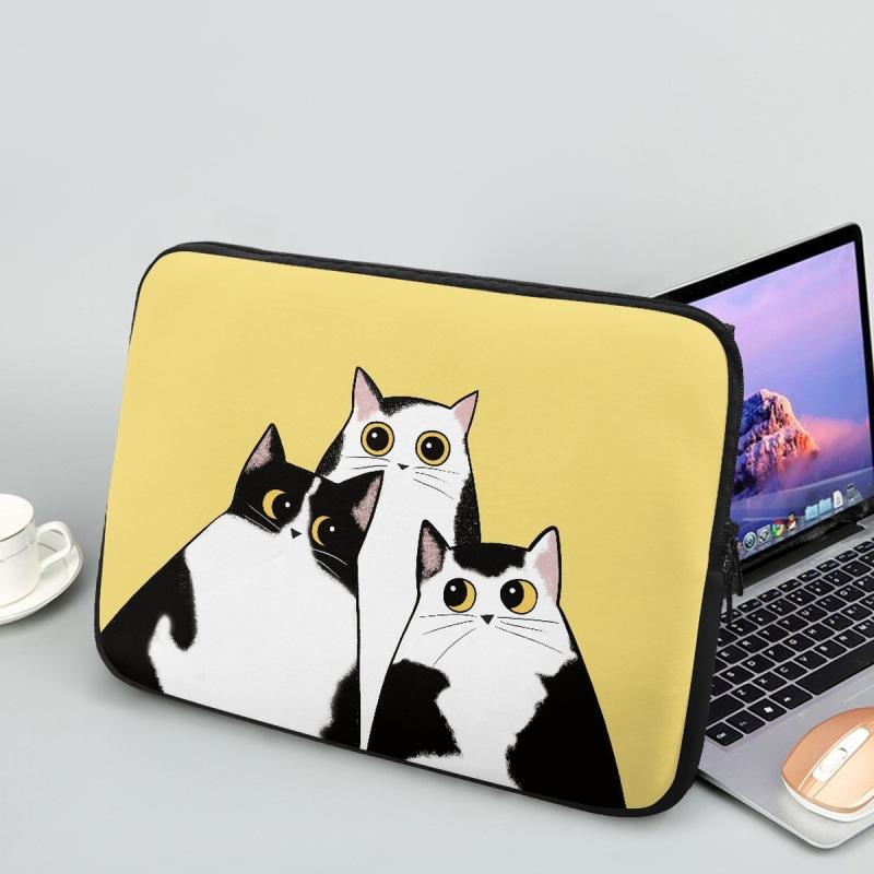 パソコンバッグ レディース 防水 耐摩耗 カートゥーン 猫 プリント 手提げ 10インチ 衝撃吸収 かわいい..