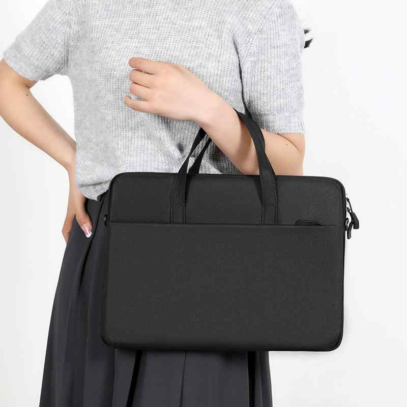 PCバッグ 15インチ 耐摩耗 盗難防止 軽量 薄型 男女兼用 PCケース 撥水 オックスフォード布 ポリエステル 無地 シンプル グレー ブラック ピンク ネイビー 通勤