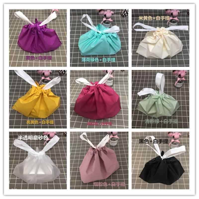 袋 プラスチック製 テイクアウト用 巾着袋 アパレル ショップ袋 洗顔タオル 収納袋 紫色 薄荷緑 米白 ..