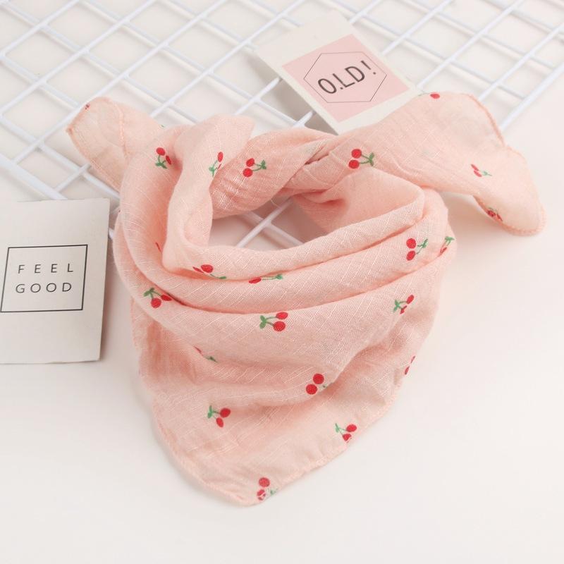 マフラー・スカーフ キッズ・ベビー 男女兼用 子供 綿 麻 小熊 チェック柄 保温 防風 かわいい オフホワイト いちご柄