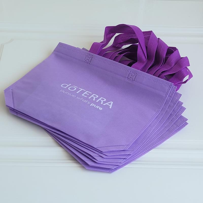 不織布バッグ ギフト包装 巾着袋 アロマオイル収納 パープル