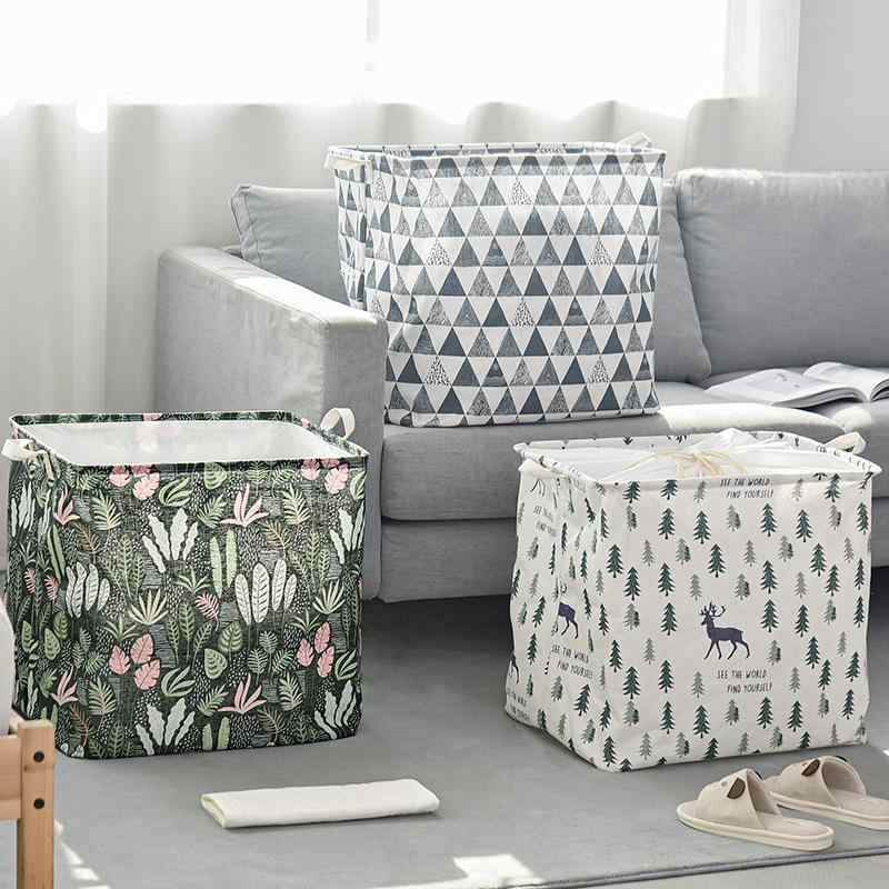 収納かご レディース メンズ ランドリーバスケット 布製 コットン リネン 折りたたみ 巾着 衣類 おもち..