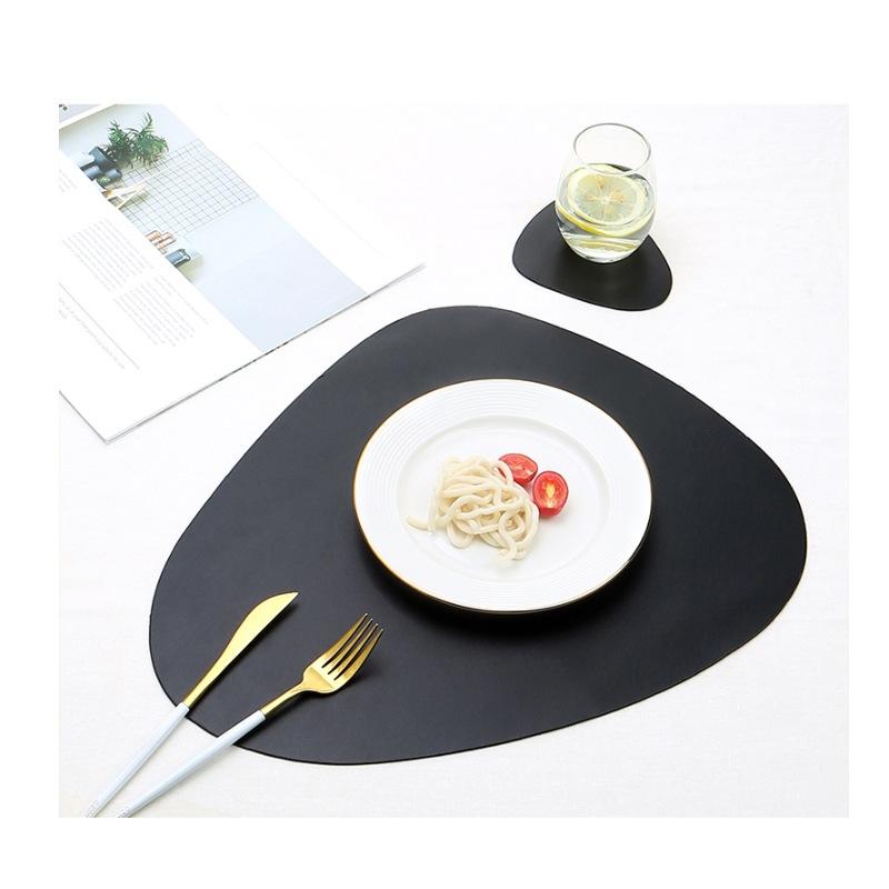 ランチョンマット レザー 不規則形 多色 シンプル 個性的 テーブルマット 防熱 断熱 食卓マット