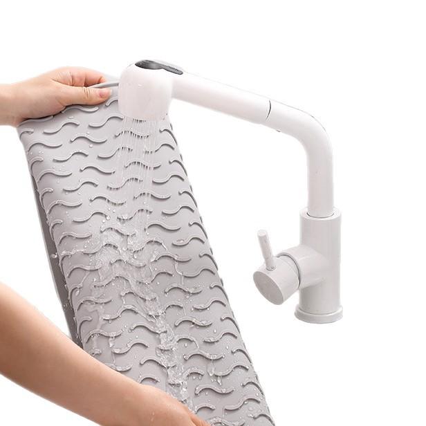 マット キッチン グレー 米白 抹茶緑 シリコン 断熱パッド 排水マット 台所用品 保護マット 台所 カウンター トップ 料理用まな板 滑り止め 耐熱 耐熱性 ランチョンマット