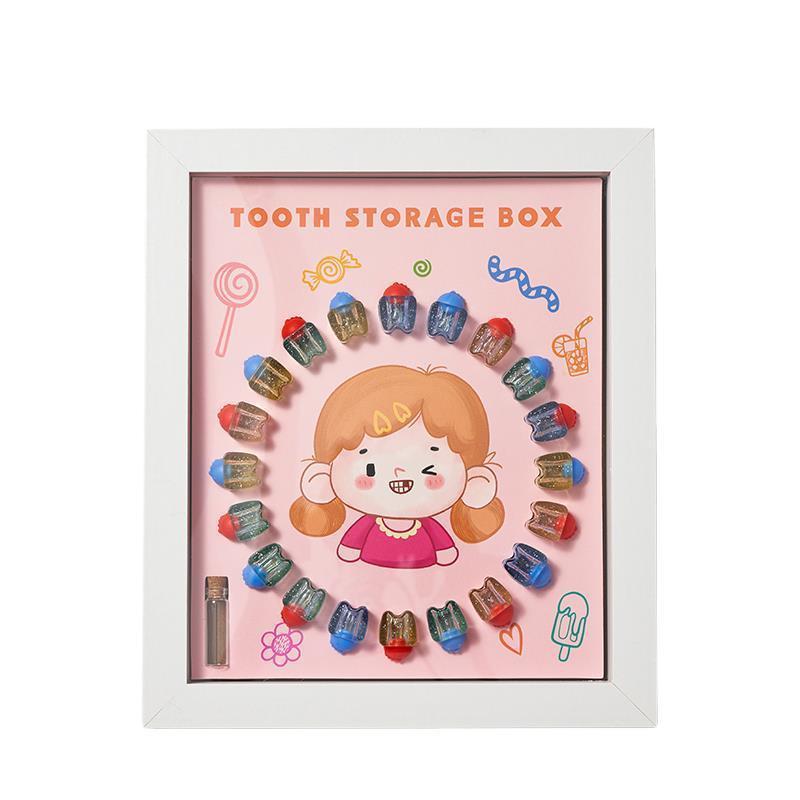 乳歯ケース キッズ 男の子 女の子 乳歯入れ 写真フレーム付き 木製 記念 記録 保存 成長記録 かわいい ..