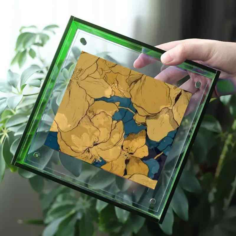 フォトフレーム 写真立て アクリル製 透明 長方形 壁掛け 卓上 飾り台 収納 リビング ベッドルーム 勉..