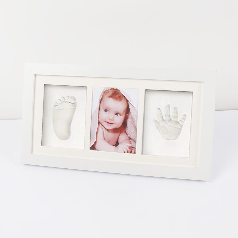 ベビーフレーム 手形足形 記念品 密度板 スタンド式 写真立て 赤ちゃん 命名 出産祝い 内祝い ギフト 風(x2)(3)