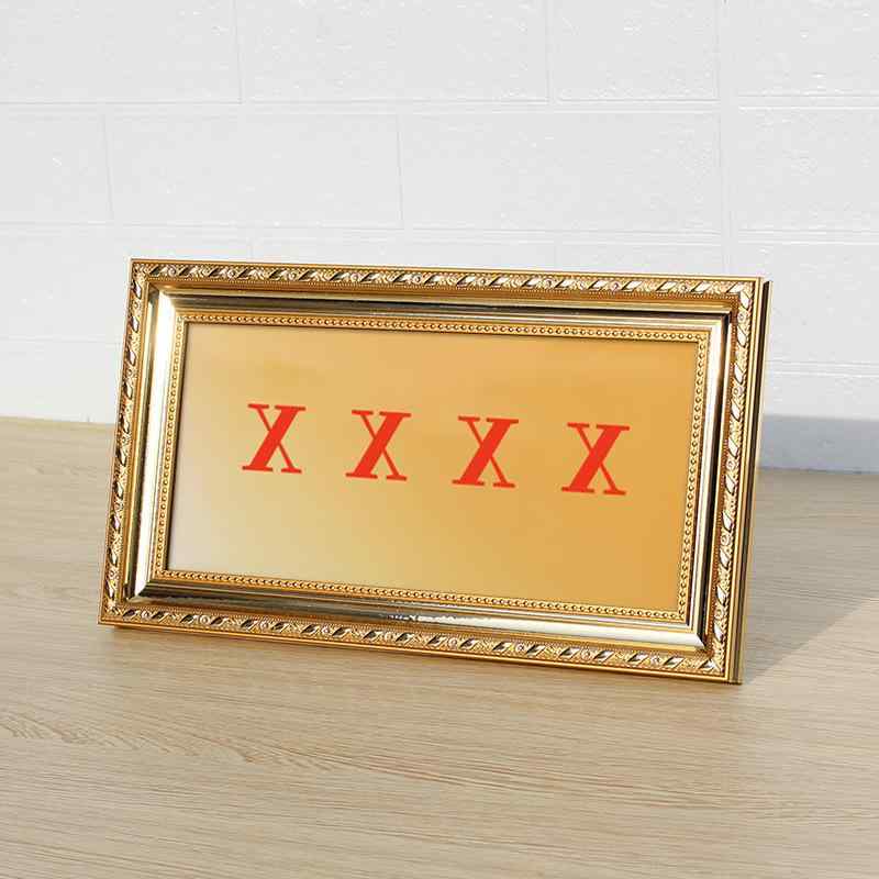 フォトフレーム 写真立て 木製 卓上 壁掛け ゴールド ゴールド 長方形 実木製 額縁 28 135cm(x2)