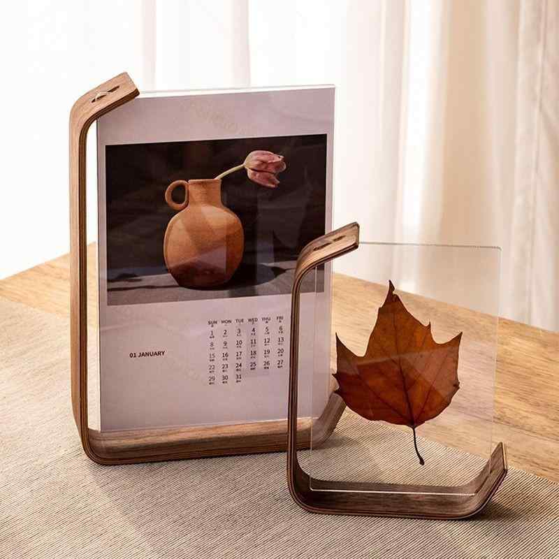 フォトフレーム 木製 卓上 写真立て 樺木 胡桃木 六切 七切 八切 リビング 寝室(x5)