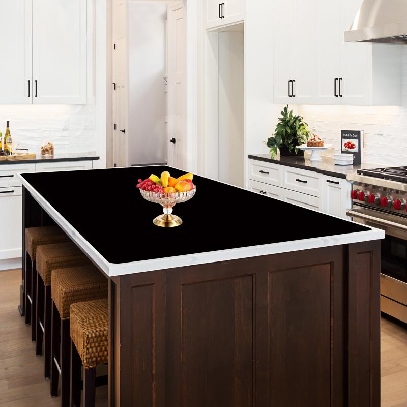 キッチンマット 大判 シリコンマット 120cm 60cm 厚手 傷防止 耐熱 防水 滑り止め 正方形 黒 グレー 青 緑 シンプル モダン(x2)