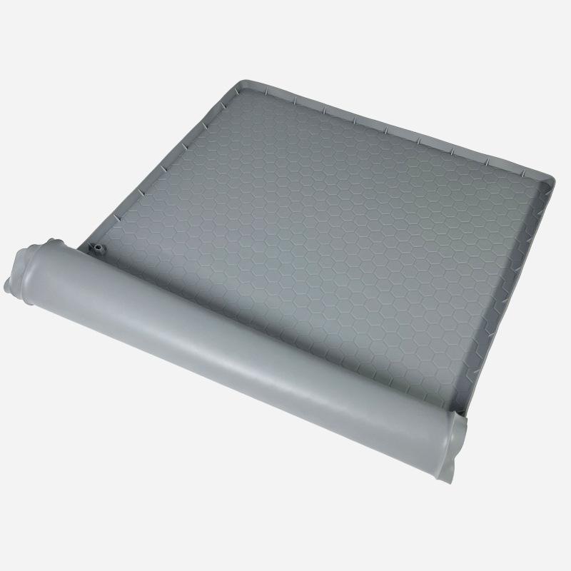 シンクマット シリコン製 水切りマット キッチン 洗面所 防滑 漏れ防止 排水溝マット グレー ブラック