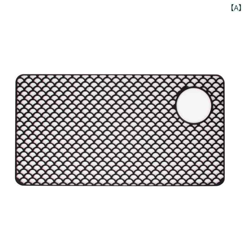 水切りマット レディース メンズ シリコン製 72cm キッチン シンクマット 食器 排水マット 防 水マット 防汚マット 耐熱 滑り止めマット キズ防止マット(x2)