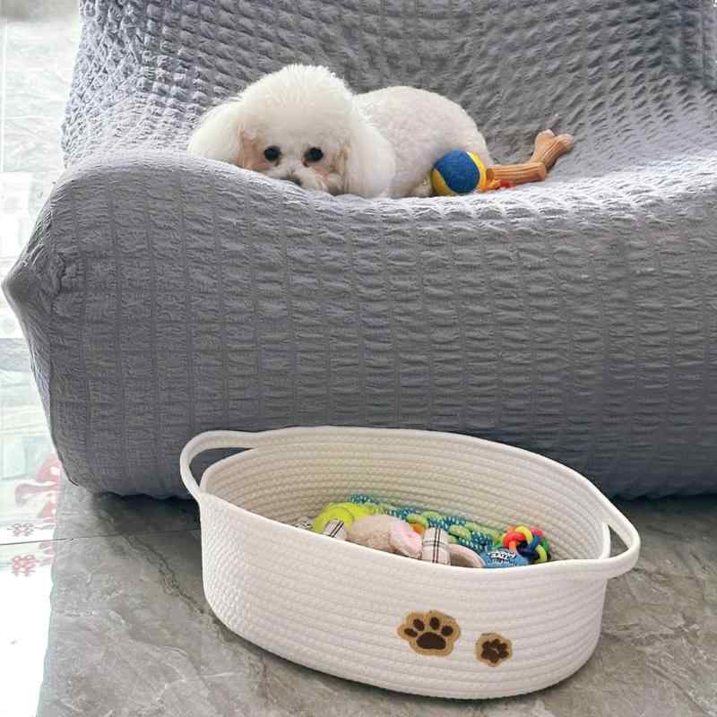 収納かご 収納バスケット コットン ロープ バスケット おもちゃ収納 小物収納 日用品収納