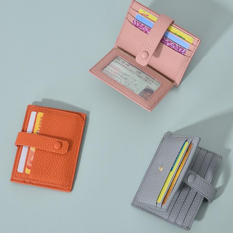 カードケース レディース 革 牛革 薄型 スリム カード入れ マカロンカラー パステルカラー スナップボタン付き おしゃれ かわいい 多機能 普段使い お出かけ デイリー
