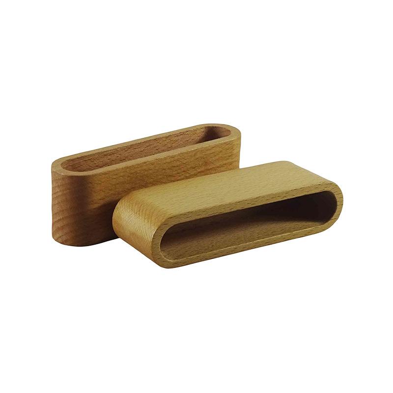 名刺入れ 木製 事務用品 幾何学模様 卓上名刺ホルダー オフィス ショップ デスク収納 整理用品(x2)