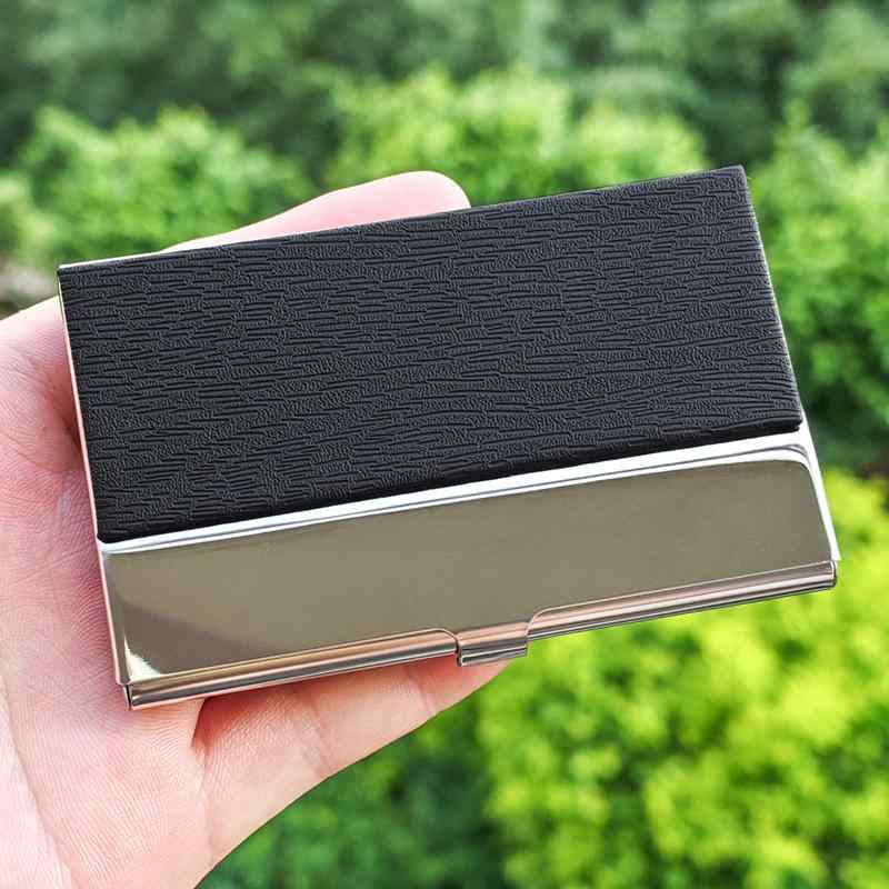 カードケース 男性用 女性用 ステンレス 名刺入れ 薄型 おしゃれ 大容量 ビジネス 就職祝い プレゼント ブラック ブラウン ブルー レッド(x2)