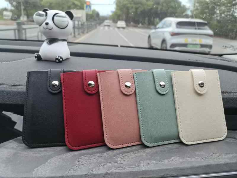 カードケース メンズ レディース ビジネス 多機能 PUレザー 大容量 スライド式 スリム 薄型 ボタン式 銀行カード クレジットカード IDカード 名刺入れ 収納 定期入れ パスケース(x2)