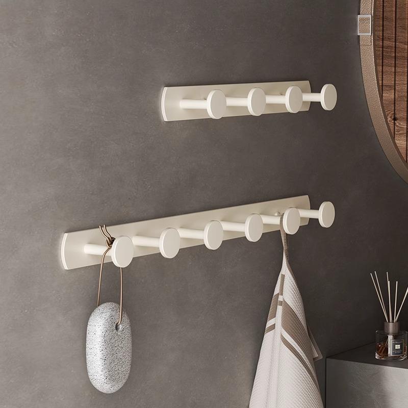 壁掛けフック レディース メンズ 真鍮製 コートハンガー 帽子掛け クリームホワイト 白 3連 4連 5連 6連 北欧スタイル 軽量 玄関 寝室 リビング収納