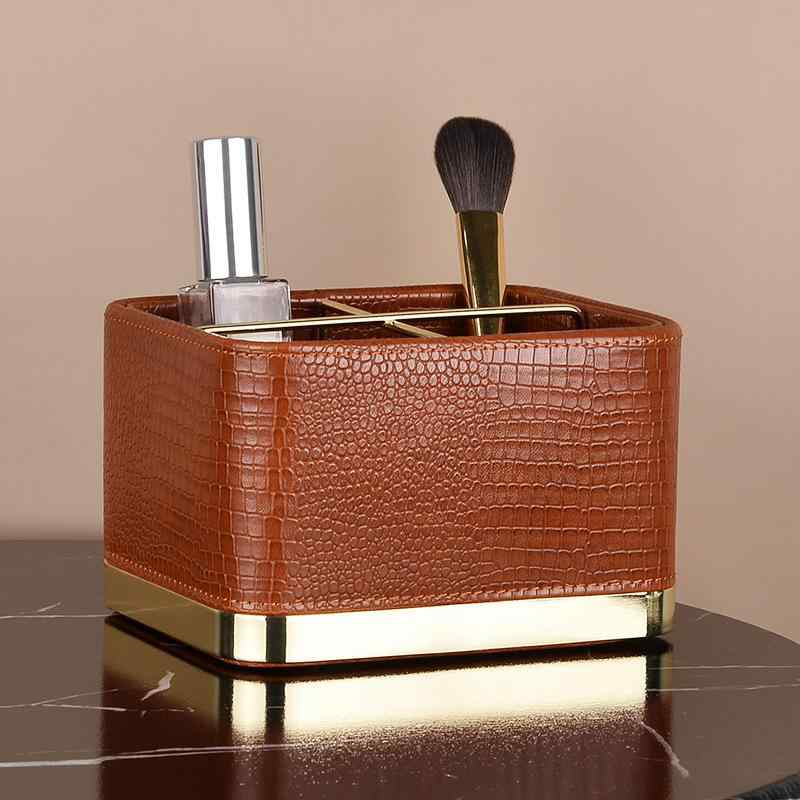 収納ケース デスクオーガナイザー 卓上収納 文房具収納 リモコンラック コスメボックス メイクボックス 口紅 置き型 北欧風 小物入れ