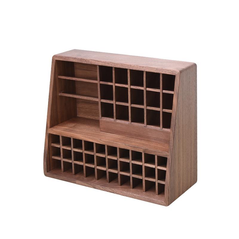 収納ケース レディース 口紅 립글로스 高 качества 黒胡桃木製 コスメボックス 大容量 デスクトップ 整理整頓