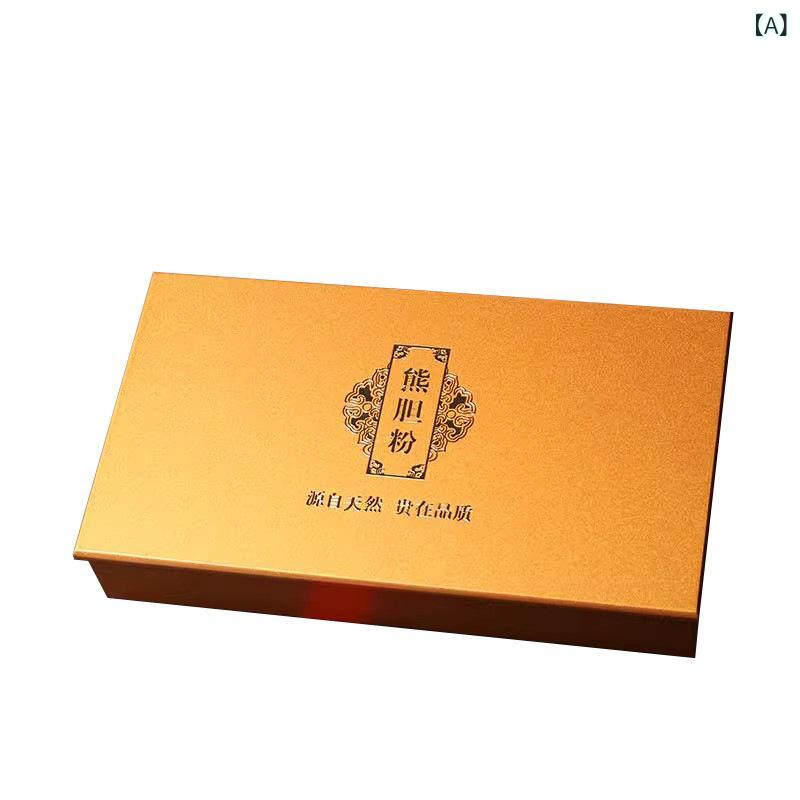 5本用 ゴールドカラー 木箱 カプセル 錠剤 包装 化粧箱 収納ケース 豪華 ラッキーアイテム