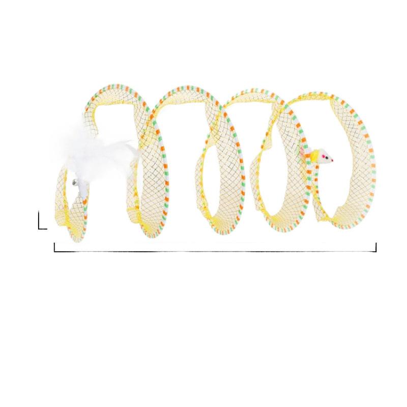 猫 おもちゃ 猫用 トンネル 折りたたみ式 玩具 遊び道具 ペット用品 運動不足解消 ストレス解消 イエロー ブルー グリーン パープル