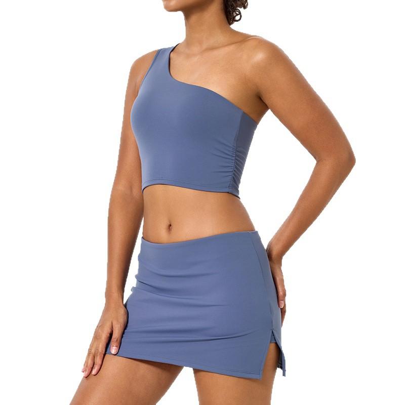 ヨガウェア レディース スポーツブラ 美背 ノンワイヤー パッド付き タンクトップ トップス テニスカート ミニスカート 春夏 伸縮性 吸湿速乾 運動着 トレーニング フィットネス ウェア セットアップ