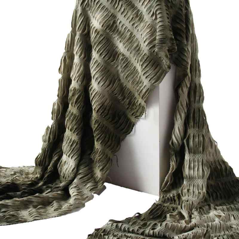 生地・布地 ポリエステル 混紡 絞り染め ニット チャイナドレス 服地 伸縮 春夏 グリーン