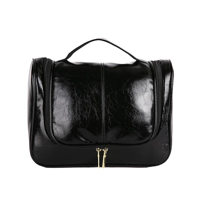 化粧ポーチ レディース 防水 大容量 手提げ 携帯用 洗面用品 収納 鞄 トラベル 旅行 出張 シンプル ブラウン コーヒー色 ブラック ゴールド シルバー PU ポリエステル 耐摩耗性