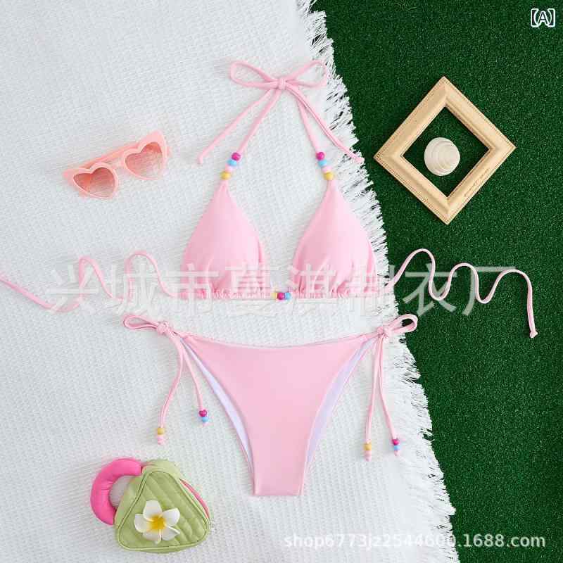 水着 レディース セパレート ビキニ 体系カバー 無地 パステルカラー ビーチ プール 海水浴 旅行 かわ..