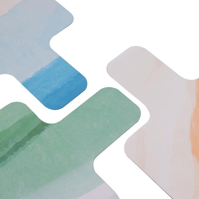 ヨガマット レディース 普拉提 エクササイズ トレーニングマット スエード調ゴム 96×56cm クリームオレ..