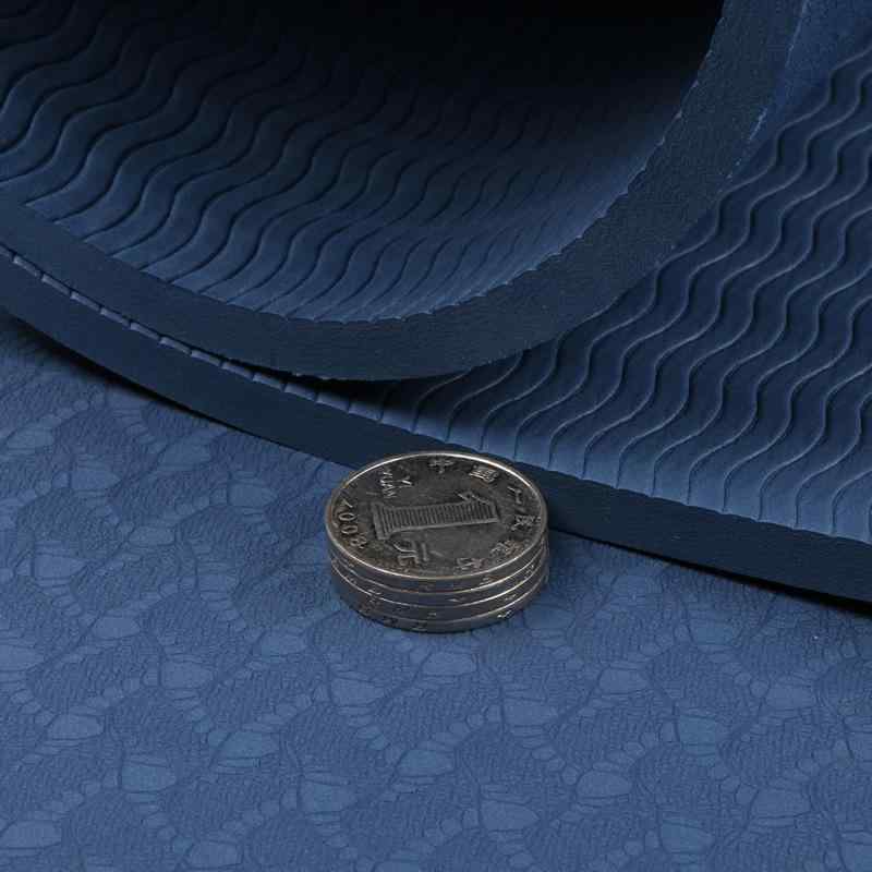 ヨガマット 幅61cm 厚さ8mm TPE 防滑 ダンス ヨガ 衝撃吸収 深紫色 深藍色 玫红色 紫罗兰 草绿色 黒 浅藍 中国红 木槿紫 孔雀藍 皮粉 蔵青 墨绿 亮绿(x2)