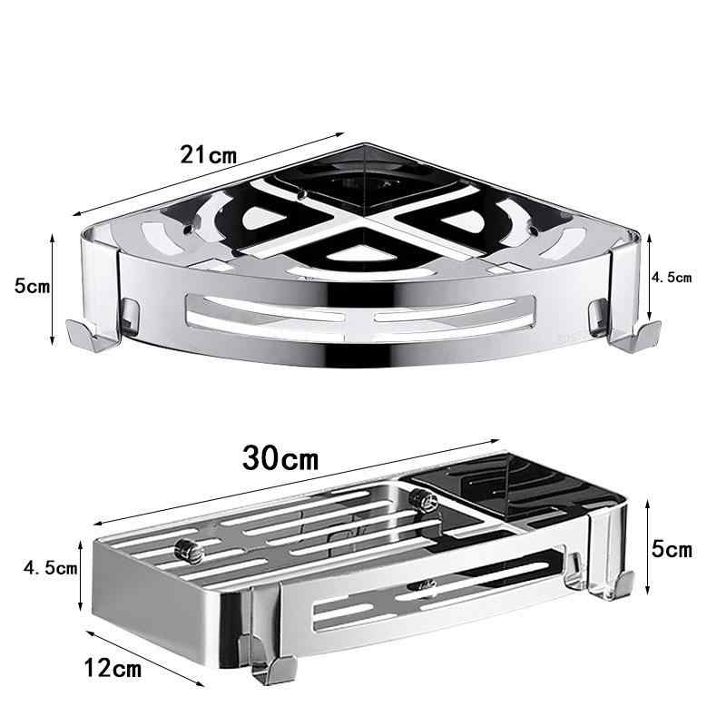 浴室収納 ステンレス製 コーナーラック 壁掛け棚 2段式 バスラック 浴室ラック 浴室 整理棚 強力 устойчивый 三角ラック 四角ラック