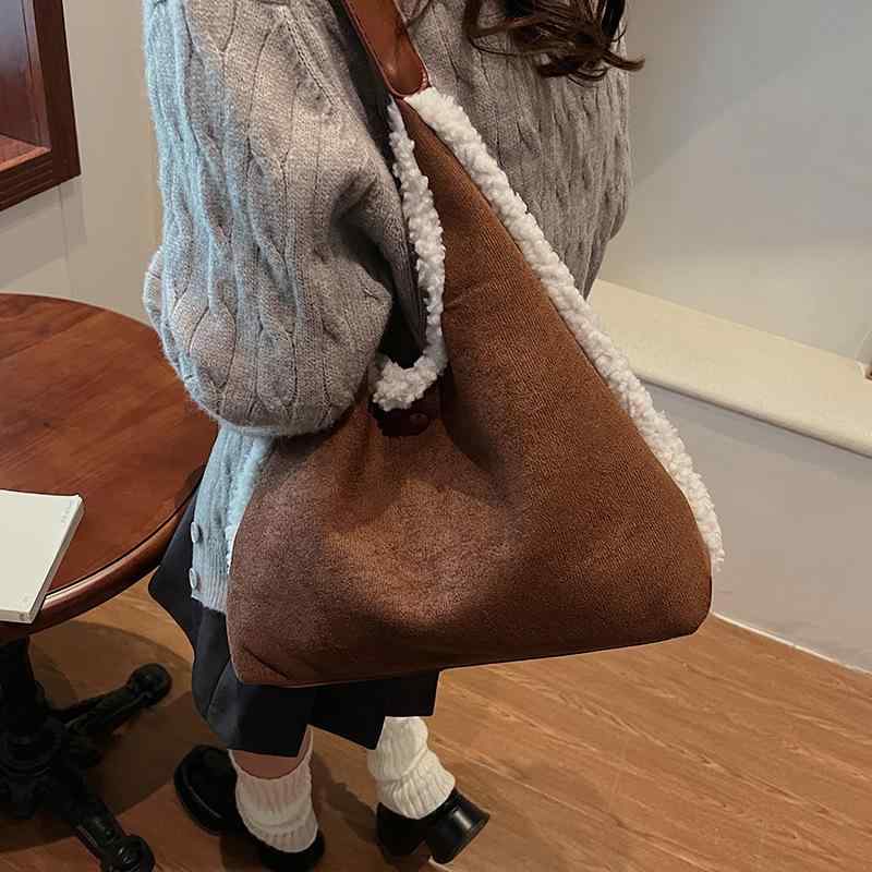 トートバッグ レディース 秋冬 韓国 スエード 大容量 肩掛け 鞄 通勤 普段使い ブラック ブラウン カーキ