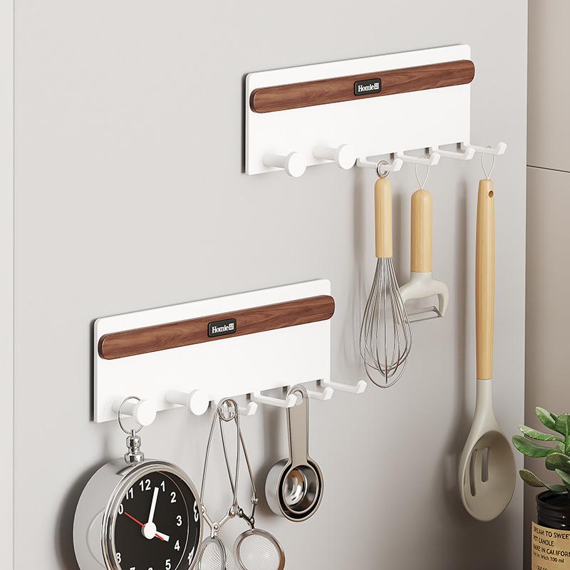 フック 胡桃木 磁石 マグネット 壁掛け ドアフック キッチン収納 玄関収納 スプーン ヘラ ホルダー ラック