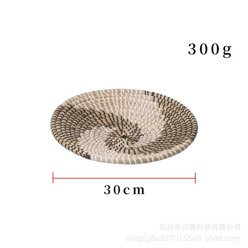 インテリア雑貨 海草 織物 壁掛け 飾り 編み込み プレート リビング 書斎 田園 草編み 摆饰