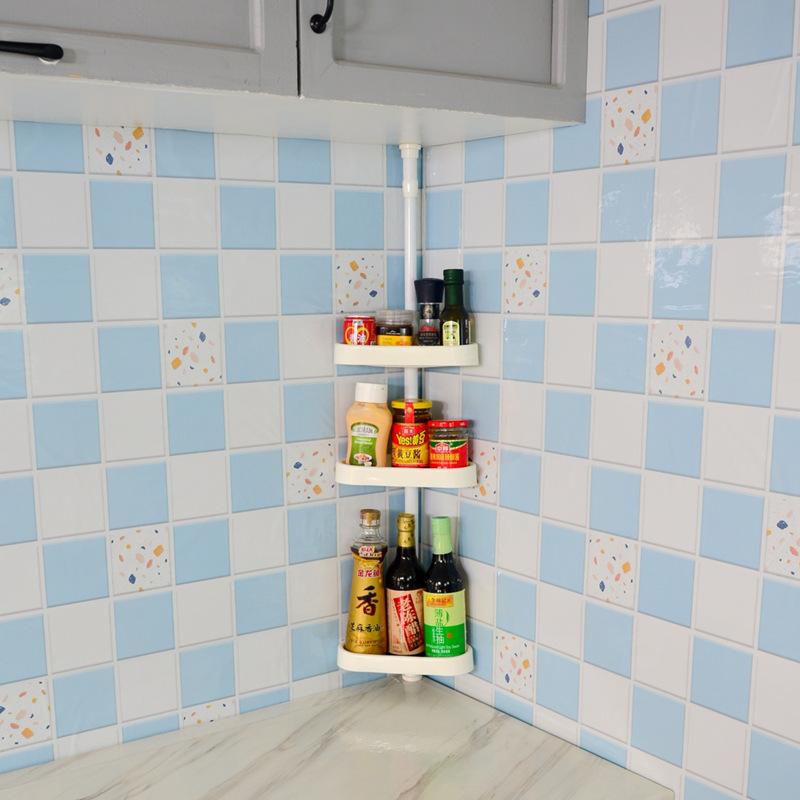 キッチン収納棚 コーナーラック 多層 三角形 プラスチック製 調味料ラック スパイスラック(x2)