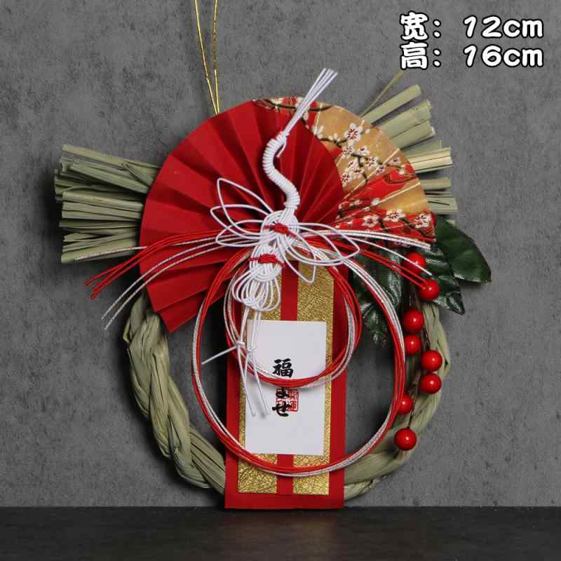壁飾り ドア飾り 正月飾り 和風 稲わら 玄関飾り 料理店 ディスプレイ 飾り付け ホームデコレーション(..