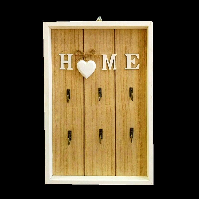 キーフック 玄関 壁掛け 木製 鍵かけ 小物入れ 帽子掛け ハンガーフック ヨーロピアン レトロ アンティーク調