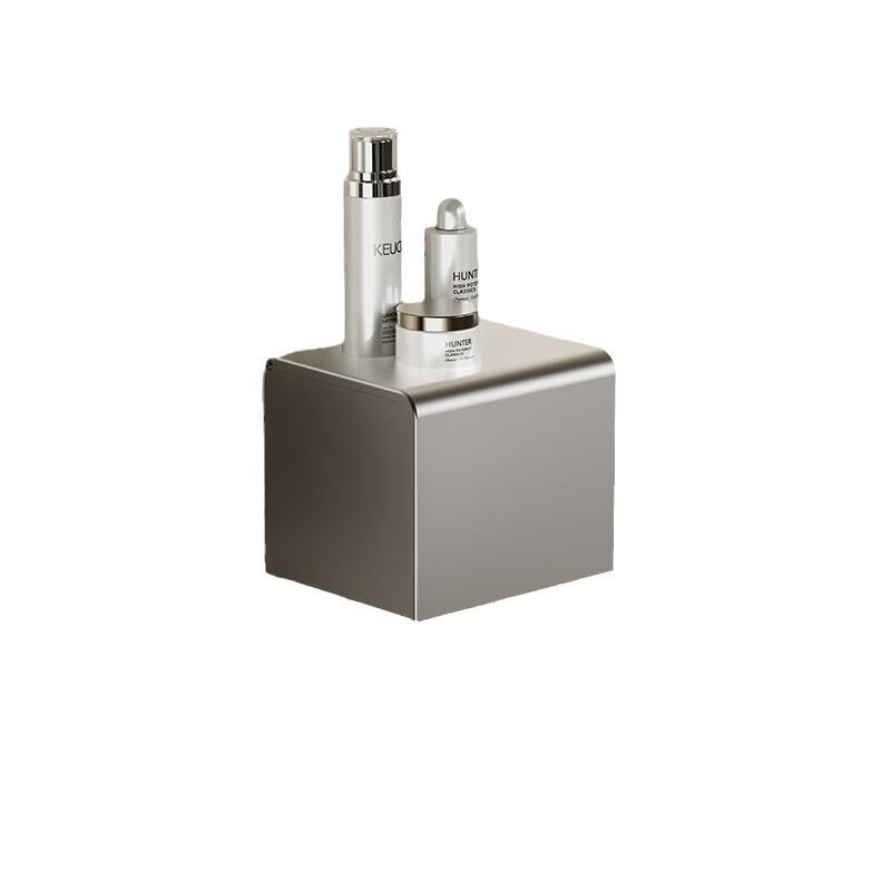 トイレットペーパーホルダー 壁掛け式 ロールペーパーホルダー アルミ合金 グレー 15kg耐荷重