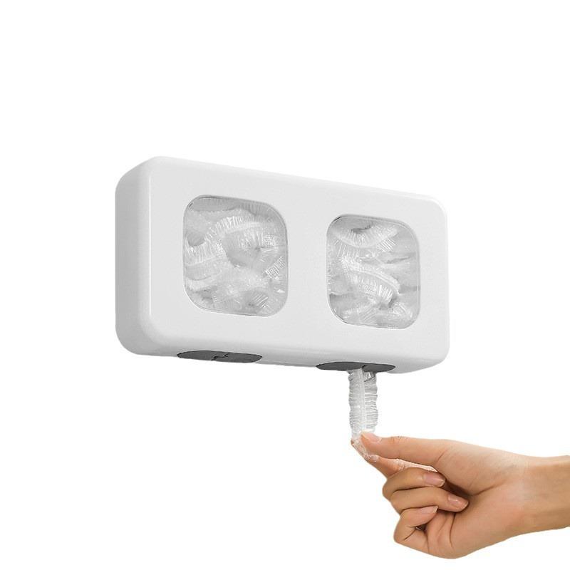 水切りネット シンク用ストレーナー 壁掛け式 ドレンホルダー PP TPR PS製 ダブルタイプ ホワイト 穴あ..